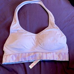 seamless VS pink halter bra
